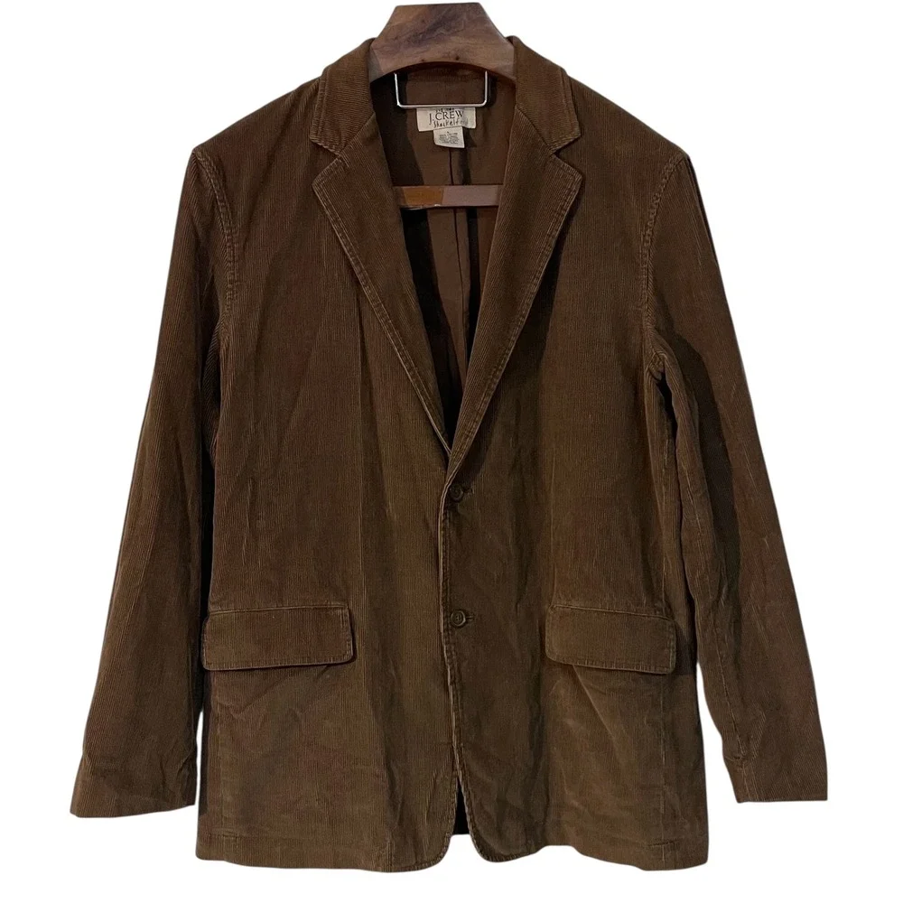 J Crew Mens Corduroy Blazer Brown 2 Button Sport Coat Preppy Academia Fall L‎